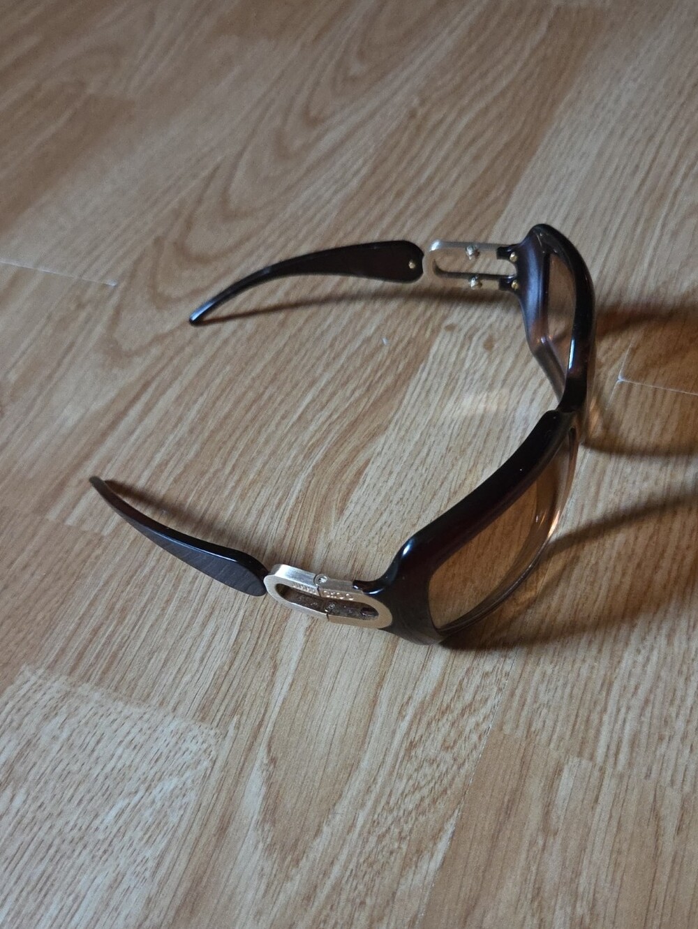 Women's Brown Gradient Sunglasses with Silver Accent